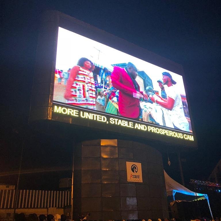 1RockyOfficial's tweet photo. Now playing on the biggest bill board in Yaounde https://t.co/0mb1J57iQv