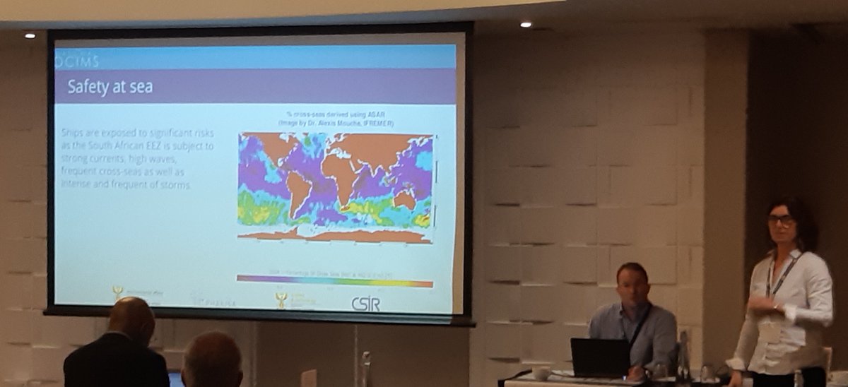 backeb's tweet image. Marjolaine Krug and Bryan McAlister from @CSIR presenting the latest version of the @OCIMS_SA Ops@Sea #DecisionSupportTool supporting #searchandrescue @NSRI &amp;amp; @SAMSAMARITIME. Featuring work by @hartdavismhd. Find out more :: bit.ly/2qz5JR0 &amp;amp; bit.ly/2ASsaqr