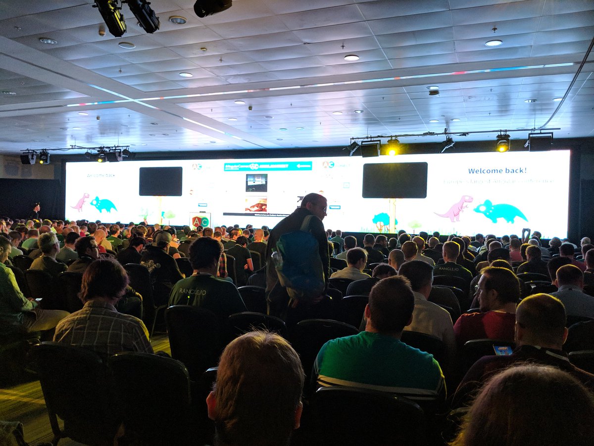 hoopcutter's tweet image. Day two at @AngularConnect is about to kick off. The audience is eagerly waiting to learn about #AngularIvy #AngularConnect