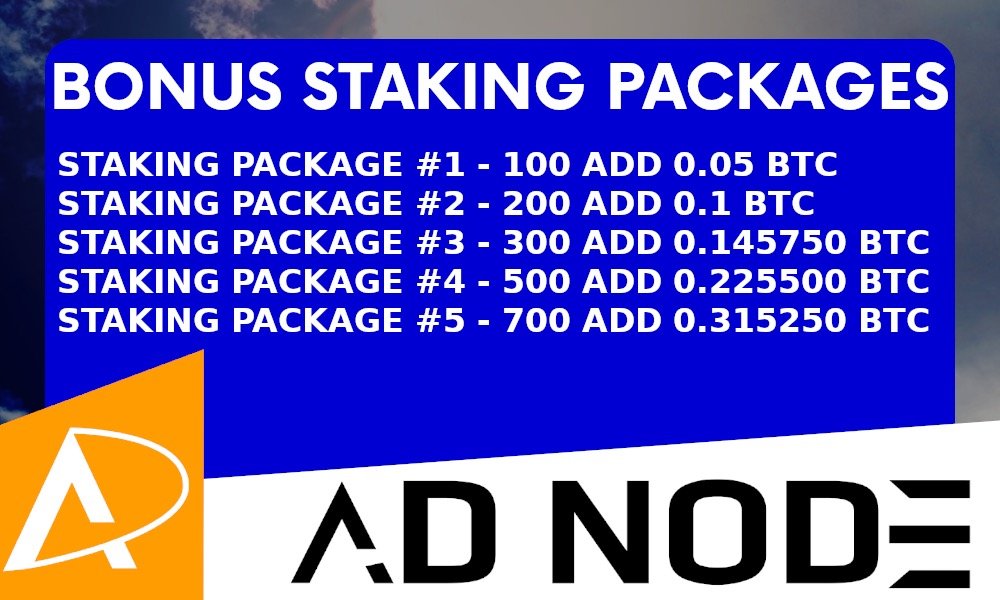 AdNodeCoin's tweet image. Masternodes are going fast with only 10 left!

We are also offering staking packages to get started!