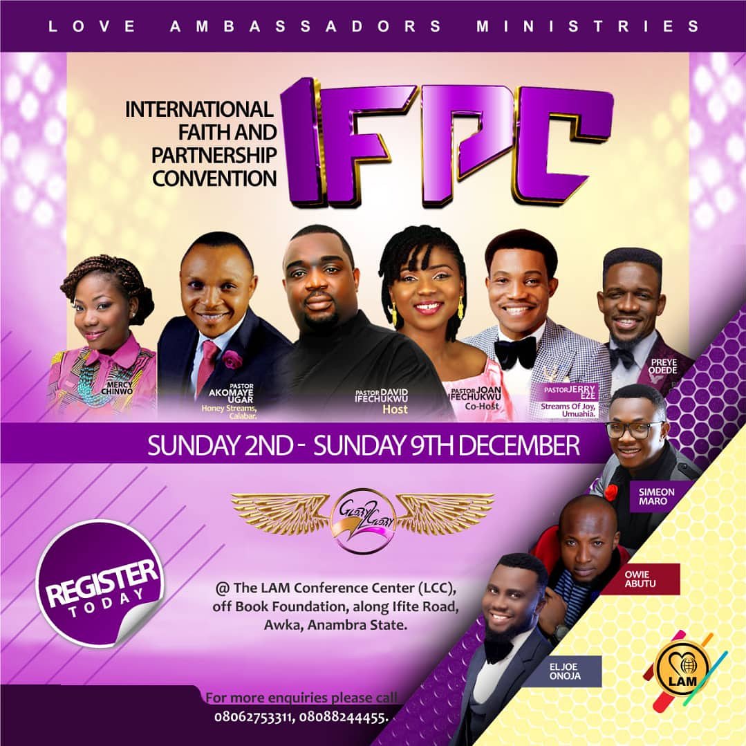 david_ifechukwu's tweet photo. 24 days to go...
Take that work leave
Book your flight 
Start packing your bags
Fasten your seat belts...
GOD IS ABOUT TO SHIFT YOU TO A HIGHER DIMENSION!
#IFPC2018 #Glory2Glory #Ifpc #PraiseParty #AkaJehovah #ExcessLoveWednesday #JehovahOverDo https://t.co/2FtubqE56U