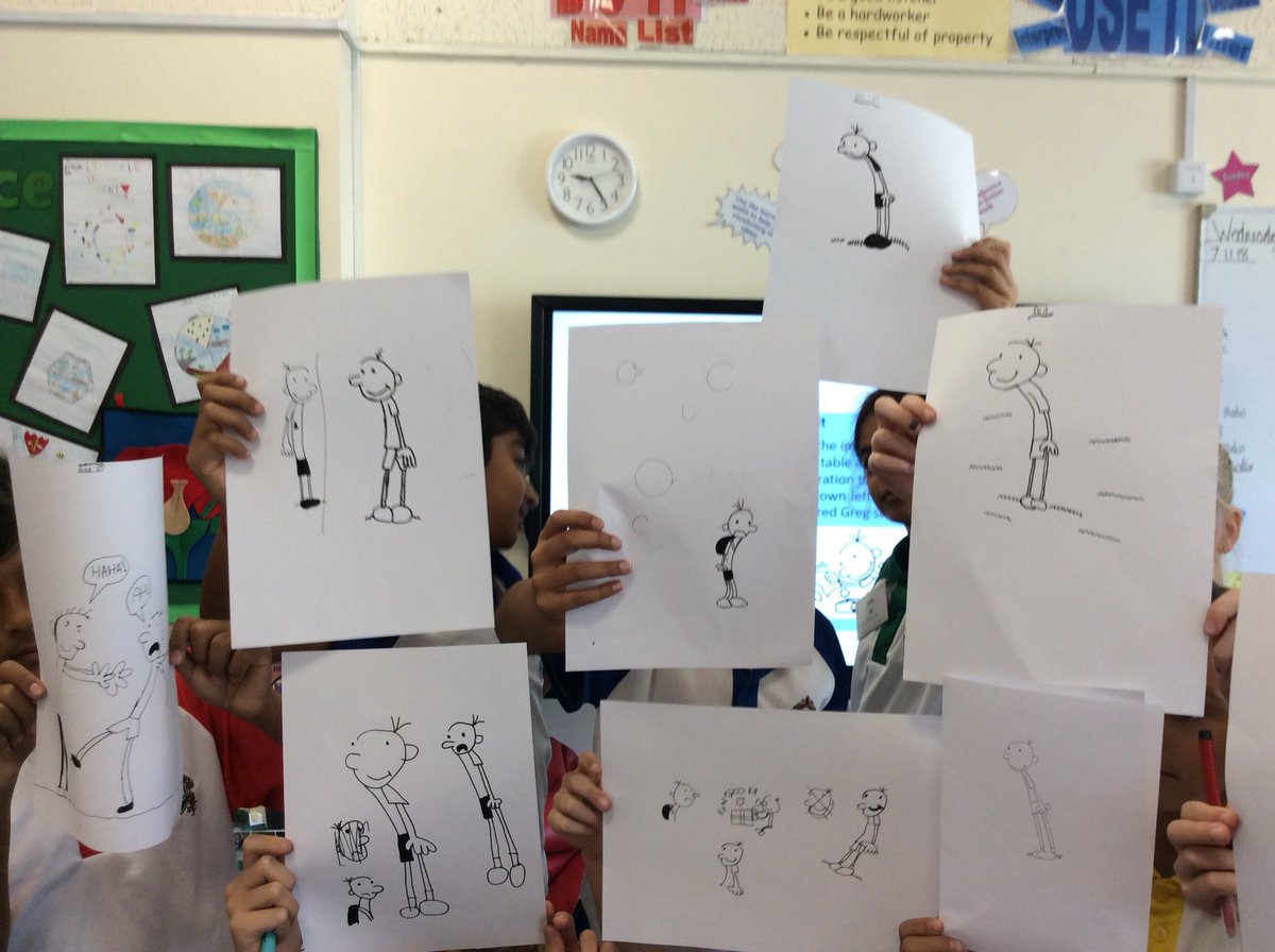 JPS_Year5's tweet photo. More illustration in the style of @wimpykid today. We LOVED the draw-along #JPSEnhancement #JPSArt #JPS5a #JPS5b #JPS5g https://t.co/S5HsPZGm7e