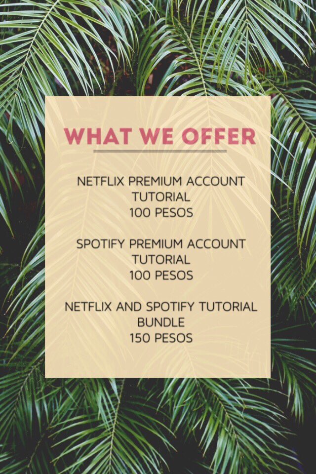 netflixtutoria1's tweet image. NETFLIX PREMIUM TUTORIAL FOR SALE!!! 🤘
• LIFE TIME
• ULTRA HD
• 4 SCREEN
• NO NEED TO PAY EVERY MONTH
• TWO METHODS
DM FOR MORE INFO. PAYMENT FIRST. 
MOP: GCASH, 7/11, PAYMAYA
#netflixph #netflixtutorial #netflixforsale