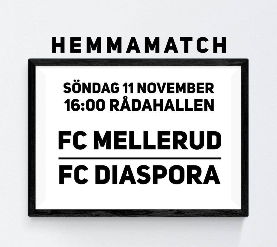 FCMellerud's tweet photo. Nu på Söndag den 11 November är det dags för hemmapremiären i Rådahallen. Vi ses där! 🏟✋🏽⚽️ https://t.co/Ims1ZSpT3S
