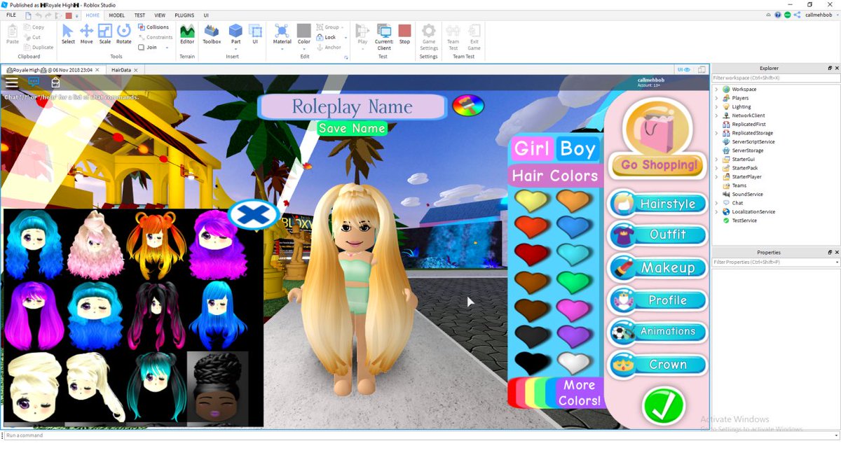 Barbie On Twitter Okay I M A Giant Herp Derp And Just Realized Why The New Hair Color For Blonde Is So Similar To The Gamepass Color And Why The New Blue And - girlboy hair styles roblox