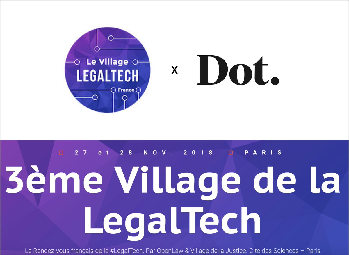 MariePotelSavil's tweet image. Le monde est un Village. Après Londres, Sydney, NYC, #dotlegaldesign sera #VillageLegalTech les 27 et 28 novembre. Merci @legiteamweb @OpenLaw_fr #legaldesign #legalux #futureoflaw