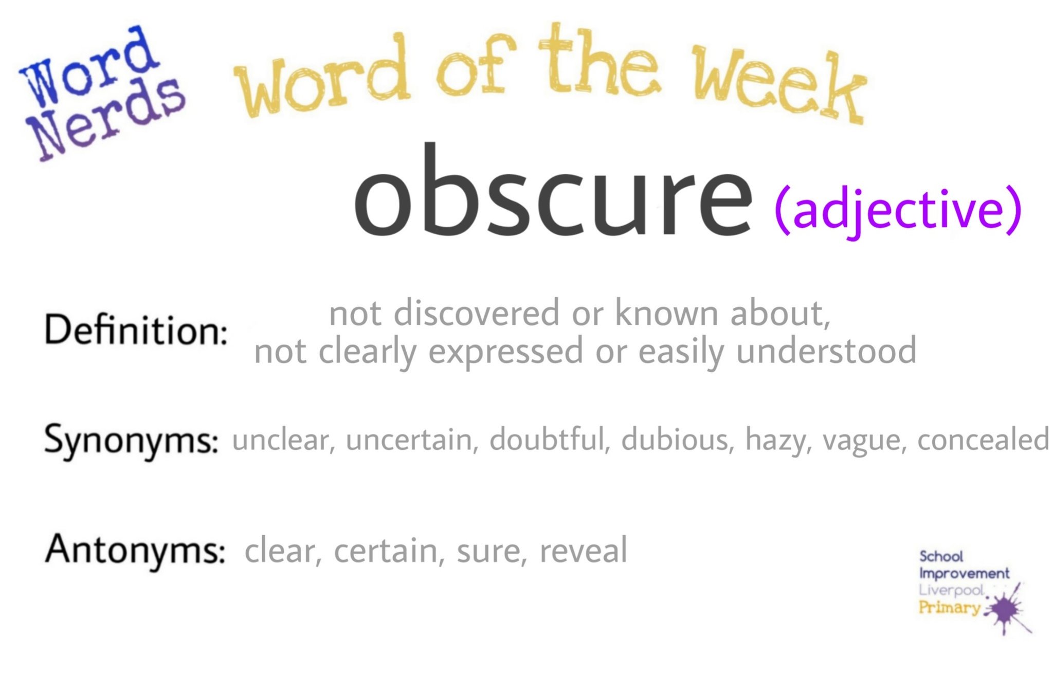 Obscure Definition