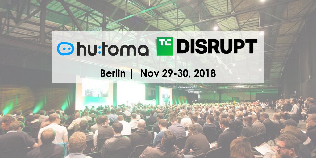 hutomadotAI's tweet image. We’re delighted to be an official sponsor of this year’s @Techcrunch Disrupt in Berlin. Stop by to meet our team and learn what Hu:toma AI can do to boost #AI and skyrocket customer service and back-end operations for your business.
#TCDisrupt #chatbots #ArtificialIntelligence