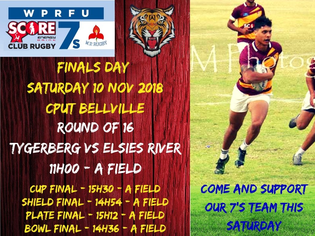 Newsflash - WP Score Club Rugby 7's Tournament - Finals Day - 10 November 2018 @ CPUT Bellville <a href="/wpclubrugby/">WP Club Rugby</a> <a href="/drinkscore/">Score Energy Drink</a> #WeAreTiere
#7sFinals #DrinkScore #TiereYes