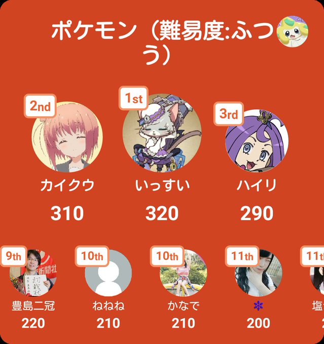 みんはやで出したポケモンクイズ きのこわず