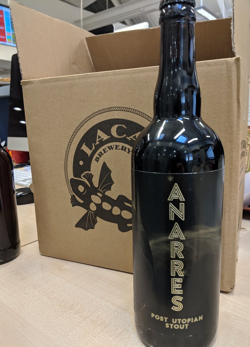pmcconville77's tweet photo. Bottle number one of a very limited imperial stout by @LacadaBrew has made it's way into my hands. However, only temporarily as it will go to one lucky @irish_news reader. Read my column this weekend to find out how you can win it https://t.co/7KrvOIZmrv