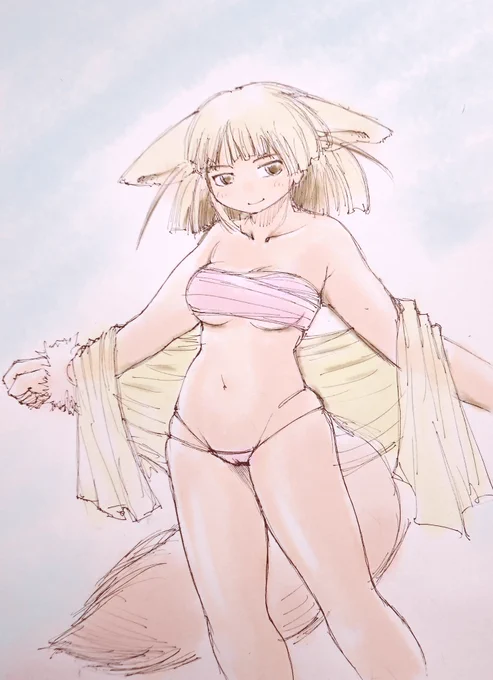 ぽっこりおなか
割とシンプルな描き方ですね
#いいおなかの日 