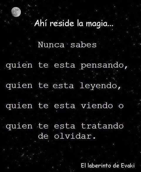 Ángelamar ✨???? on Twitter: "#palabras #reside #magia #nunca #sabes #quien  #pensando #leyendo #viendo #tratando #olvidar… "