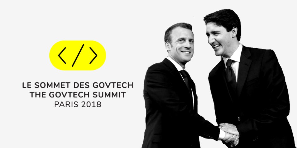 SommetGovTech's tweet photo. The #GovTechSummit is supported by @EmmanuelMacron and @JustinTrudeau. Join us in Paris next week – https://t.co/6huNkldfZ1 https://t.co/Ve8UwzLaZq