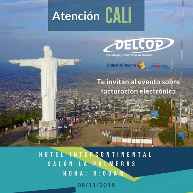 delcopco's tweet photo. Atención Cali: ¿Quieres conocer más sobre facturación electrónica?
***
Mañana estaremos hablando del tema a las 8:00 am en el  Salón la palmeras del Hotel Intercontinental,  AV COLOMBIA N0. 2-72. ***
#facturacionelectronica #delcop #delcopco #lineaamigad… https://t.co/RfF8j3f6hL https://t.co/DNsgzVAJHt