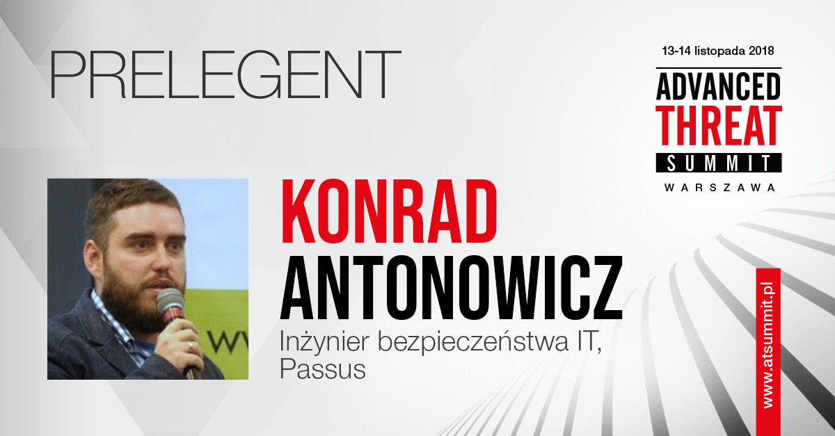 passus_sa's tweet photo. Już za tydzień konferencja https://t.co/3fLlvvDbPW i warsztaty, podczas których będzie możliwość zapoznania się z metodami wykrywania zaawansowanych włamań klasy APT na przykładzie ataku prowadzonego na żywo przez eksperta
 #cyberatak #wyciekdanych #Cyberbezpieczeństwo #apt https://t.co/qe2kGVu9c2