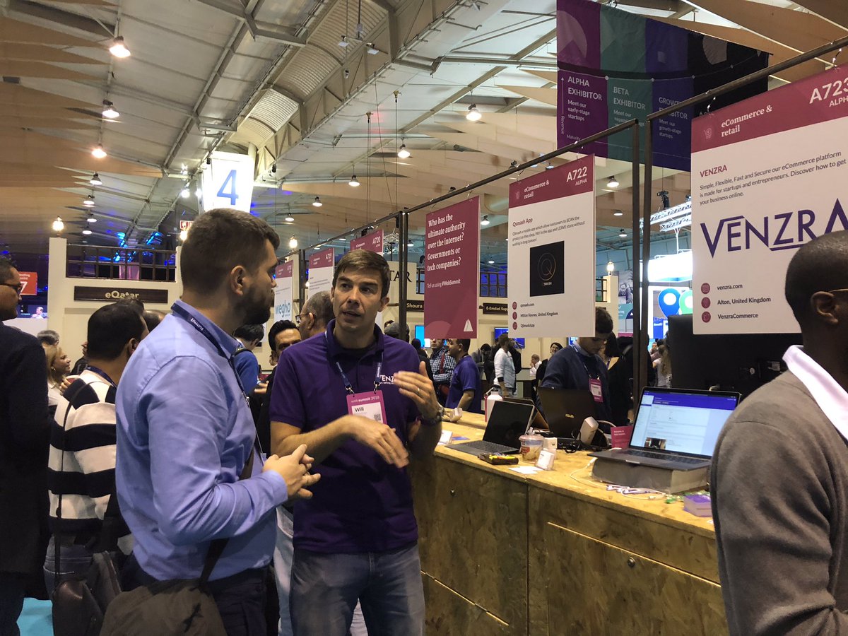 LazyChaosDev's tweet photo. Yesterday was a rush as we spoke to many #startups and #businesses about @VenzraCommerce at our stand. Today we are heading in to talk to the other stands and #network with them. Send a message if you want to talk with us #WebSummiit #alpha #ecommerce #commerce #tech #web https://t.co/iN9k1BrYZO