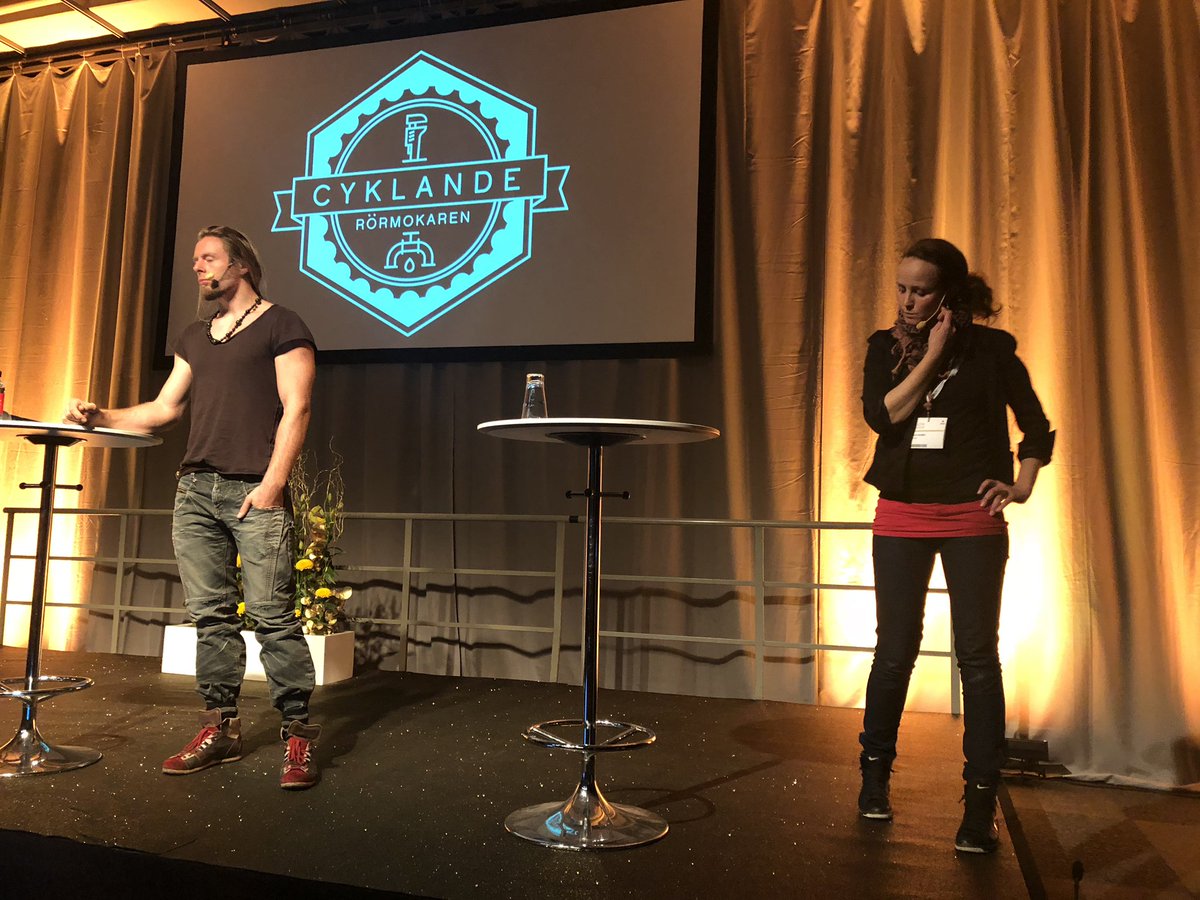 Cyklande rörmokaren presenteras av Anna Linden på 2040-seminariet på transport &amp; logistik.