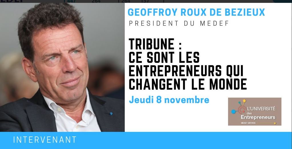 #UDE33 on se retrouve demain à KEDGE Business School avec une intervention de <a href="/GeoffroyRDB/">Geoffroy Roux de Bezieux</a> président du <a href="/medef/">Mouvement des Entreprises de France</a> et <a href="/MarcThiercelin/">Marc Thiercelin</a> navigateur et skipper professionnelinscription sur universite-entrepreneurs.com