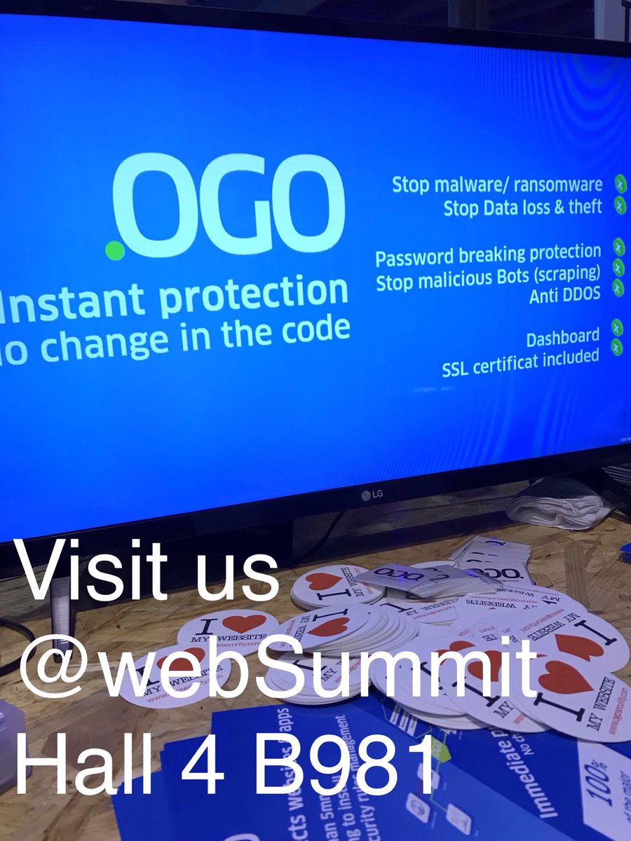 Want a #website #protection ? Visit us <a href="/WebSummit/">Web Summit</a> pod B981 hall4 #CyberSecurity #startups #IntelligenceArtificielle #ia