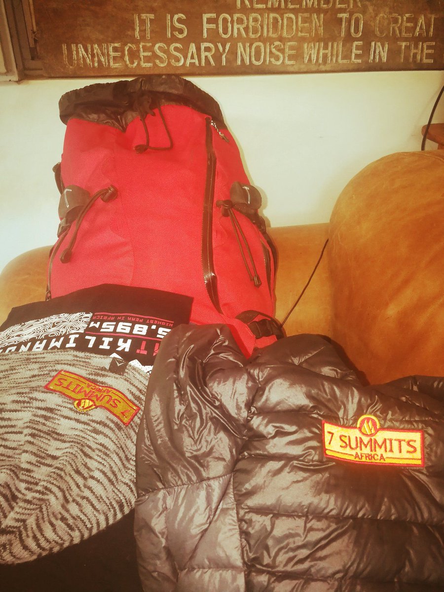 7SummitsAfrica's tweet photo. #7SA2018 This is what the team carries in their bags! Layers and layers for warmth and rain. Essential gear like headlamps & sleeping bags and climbing gear for peaks #mountaineeringinAfrica #equatorialglaciers #7summitsafrica https://t.co/MieeYwoymU