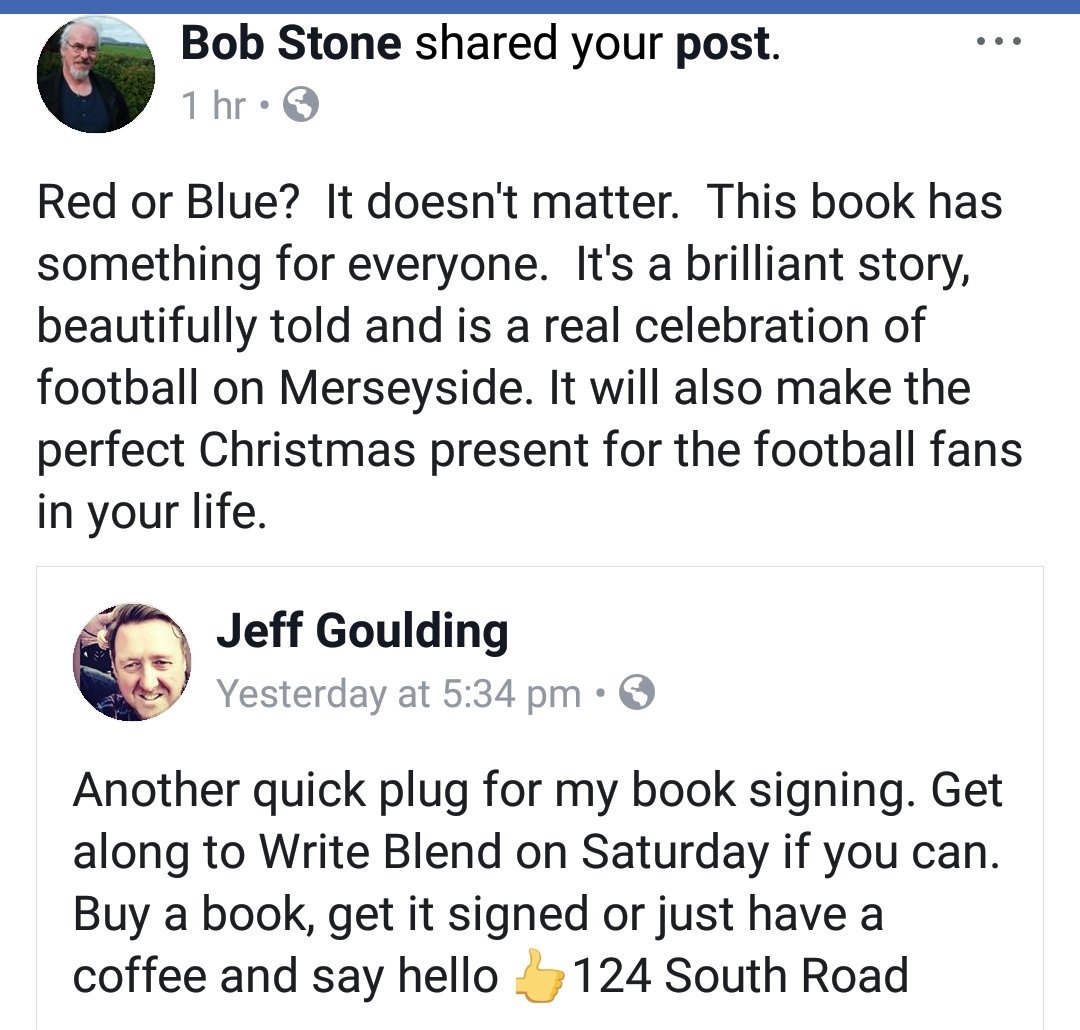 Thanks Bob and @WriteBlend1 for this lovely review of #stanleyparkstory @PitchPublishing #LFC #EFC