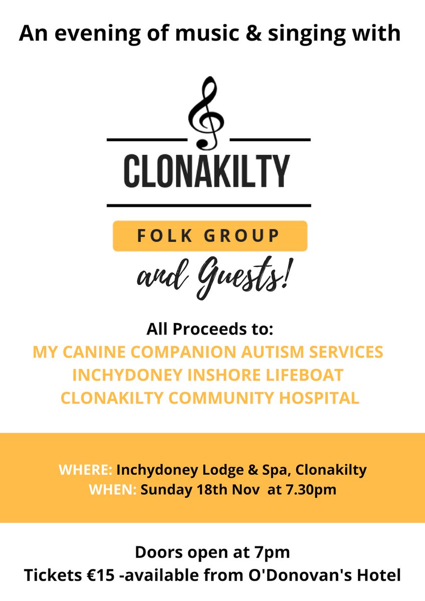 This is gonna be fun 😉. Lineup of songs and guests are our best ever! Please RT <a href="/IloveClonakilty/">I Love Clonakilty</a> <a href="/ClonBrassBand/">Clonakilty BrassBand</a> <a href="/ClonTidyTowns/">Clon Tidy Towns</a> <a href="/cloncierge/">Clonakilty Concierge</a> <a href="/inchydoneylodge/">Inchydoney Island Lodge & Spa</a>