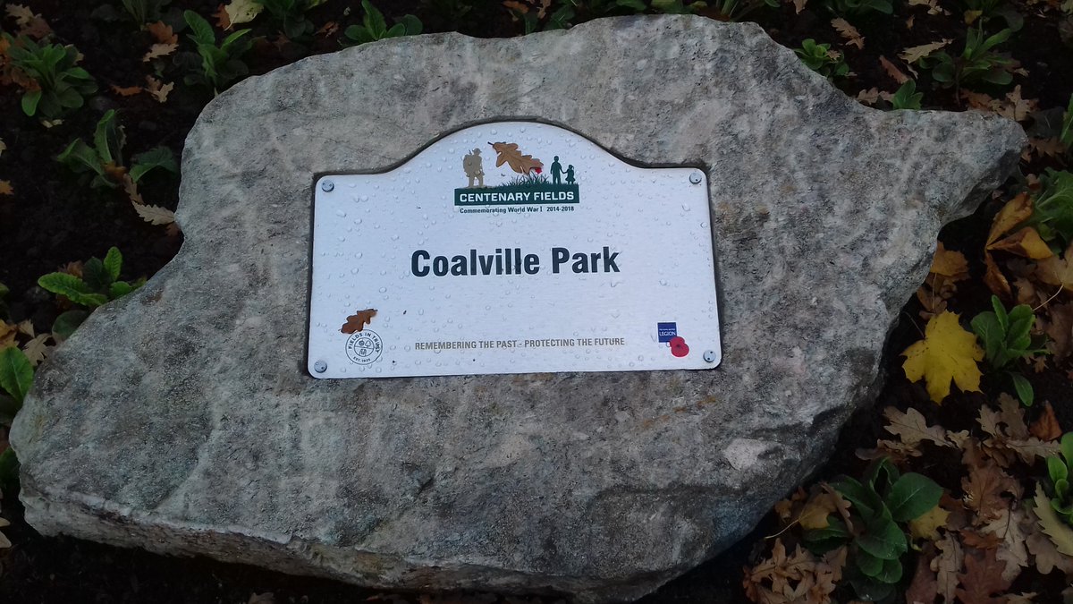 NWLEnviro's tweet photo. Unveiling of Coalville Park as a Centenary Field in the Peace Garden this week #fieldsintrust  #centenaryfields #coalvillepark #ww1centenary #WeWillRememberThem https://t.co/S6tEQpZXKr