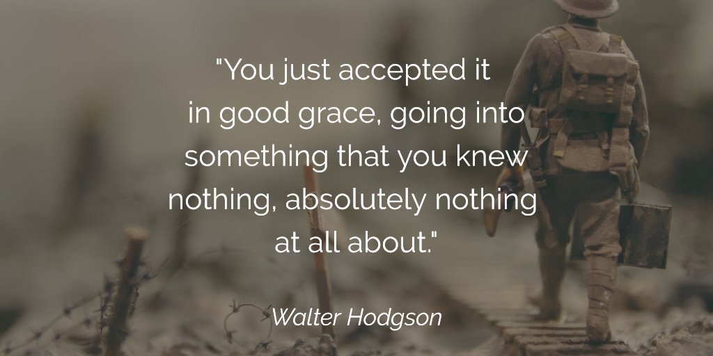 Walter Hodgson, veteran of #WW1, went to fight at the age of 18. #Remembrance100 #100years 
goo.gl/XVvqJ4