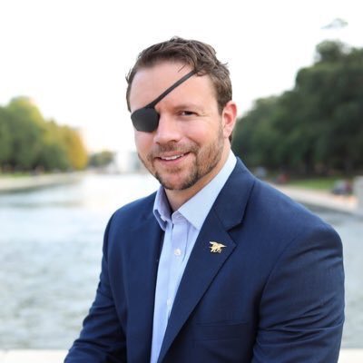 President1Trump's tweet photo. Congratulations Hero @DanCrenshawTX for your big win in the #MidtermElections2018 and Thank You for your Service 🇺🇸🇺🇸 @realDonaldTrump #MAGA #ElectionResults #ElectionNight2018 https://t.co/oPQF3te5wy