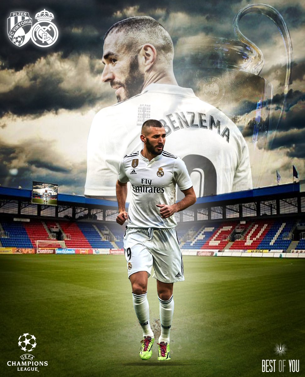 Benzema's tweet image. A por otra gran noche de Champions!!🔥#HalaMadrid
