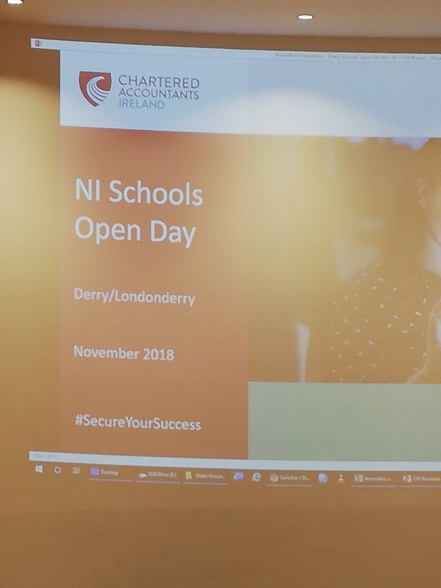 Delighted to be accompanying pupils @StCeciliasDerry to Careers in Chartered Accountancy Event @UlsterUni Magee Campus #SecureYourSuccess