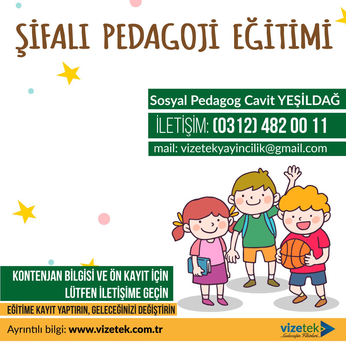 Sosyal Pedagog Cavit Yeşildağ'dan "ŞİFALI PEDAGOJİ EĞİTİMİ" 
Ön Kayıt ve Kontenjan bilgisi için lütfen iletişime geçin. 
İLETİŞİM: 0312 482 11 00
<a href="/pedagojidernegi/">Pedagoji Derneği</a>