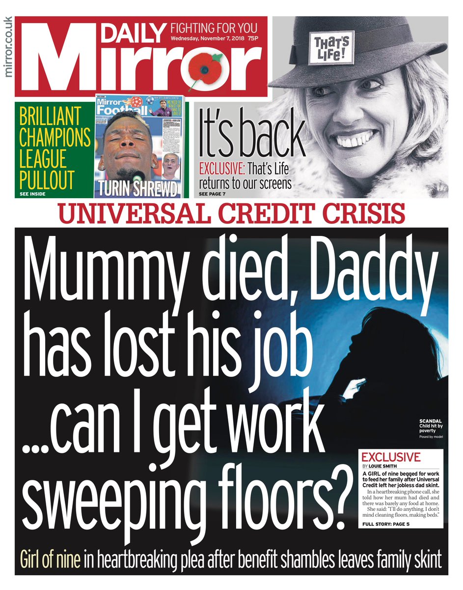 Tom Watson (@tom_watson) on Twitter photo 2018-11-07 11:35:42 When a 9-year-old girl asks for work so she can help feed her family, we should stop everything were doing to help her. Instead the Tory time machine is hell-bent on taking us all back to Victorian times. What a shocking, and utter, disgrace. When a 9-year-old girl asks for work so she can help feed her family, we should stop everything were doing to help her. Instead the Tory time machine is hell-bent on taking us all back to Victorian times. What a shocking, and utter, disgrace.