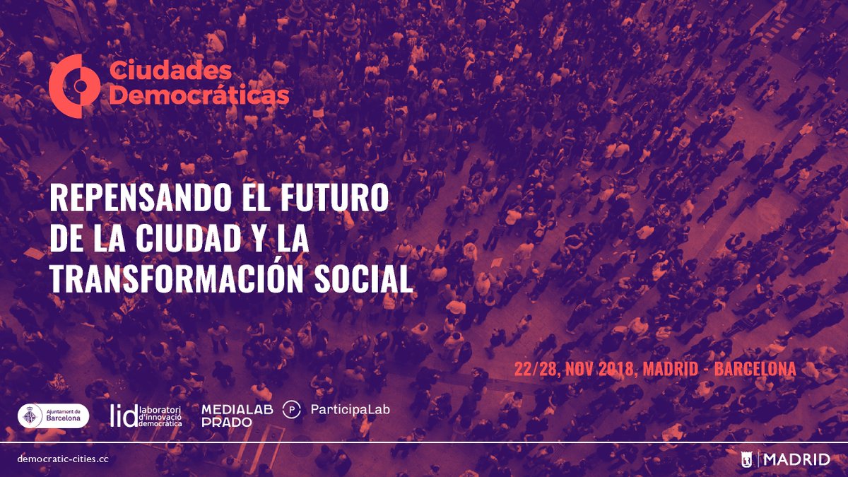 Necesitamos ciudades del común y mecanismos democráticos de abajo arriba y descentralizados para colocar a la ciudadanía en el centro de las decisiones. Pintaza el encuentro Ciudades Democráticas, en Madrid y Barcelona  democratic-cities.cc/es/registro
#CiudadesDemocráticas18