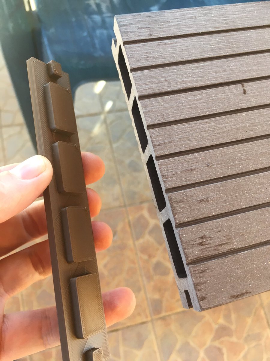 grafitomi's tweet image. My latest project is a #practicalprinting heaven. Bought some WPC boards cut them to three.. printed endcaps. Printed drilling aid for well positioned holes. And also #3dprinted spacers for nice even placement. #sharelearngrow
