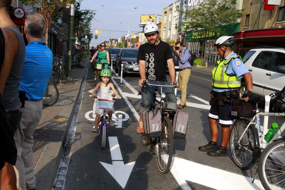 CycleToronto's tweet image. A year ago we celebrated a huge moment in #BikeTO advocacy: permanent #bikelanes on Bloor! Now we're activating to #BuildtheGrid and get these lanes extended, as well as on main streets like the #Danforth and #Yonge. join us! cycleto.ca/join