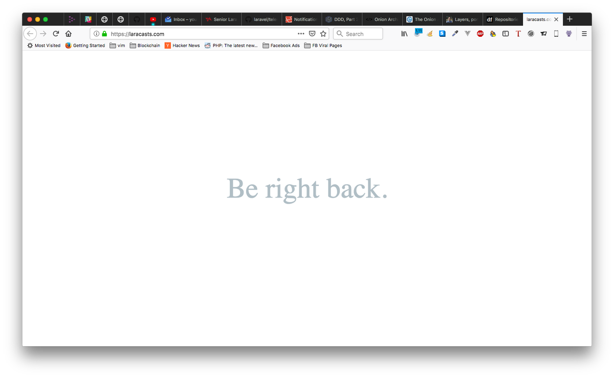 Is <a href="/laracasts/">Laracasts</a> down?