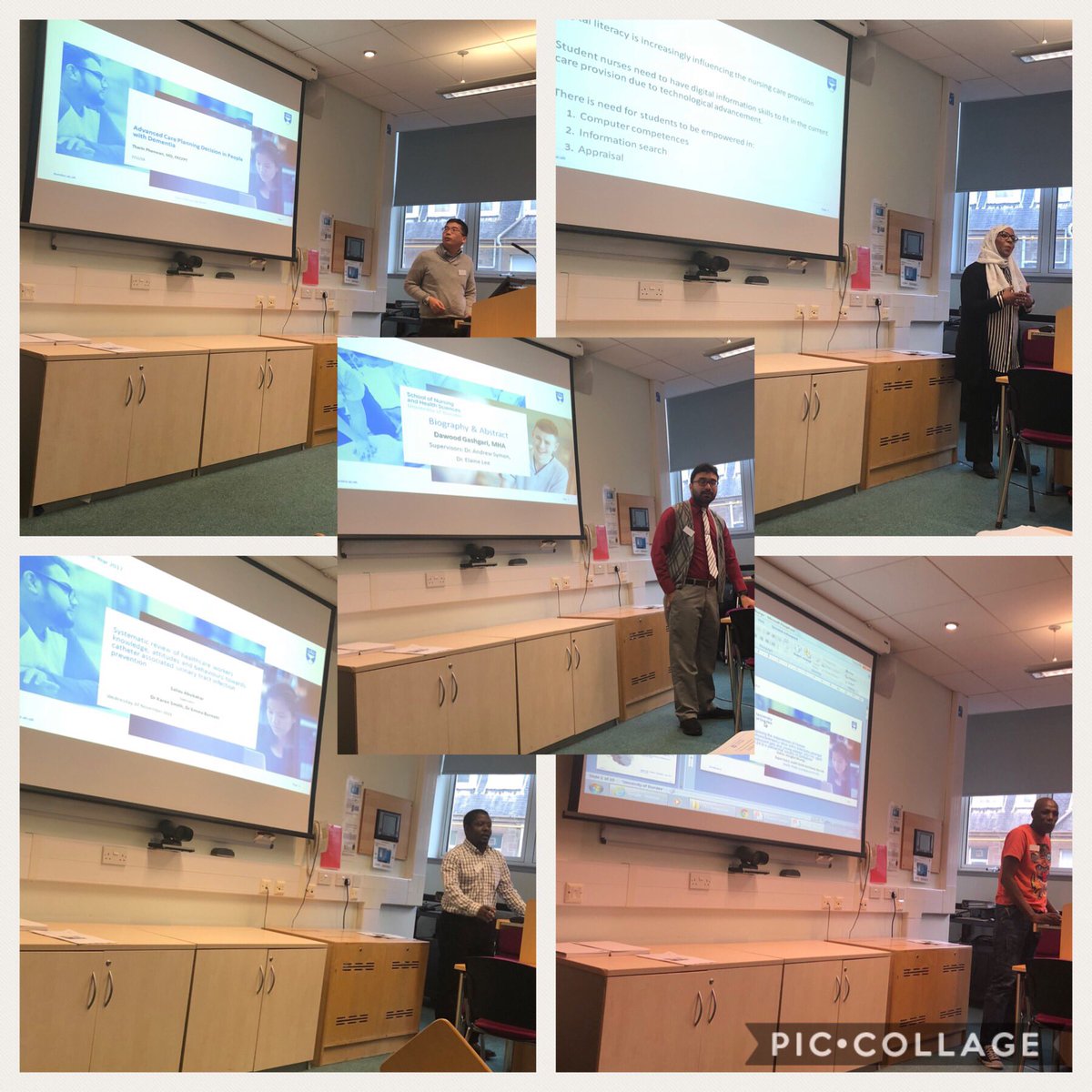 Great to hear about the research work of some of our international PhD students this morning @UoDNHS  #PhDConf2018 #digitalliteracy #infectionprevention #dementia #minoritygroups #HIV #international