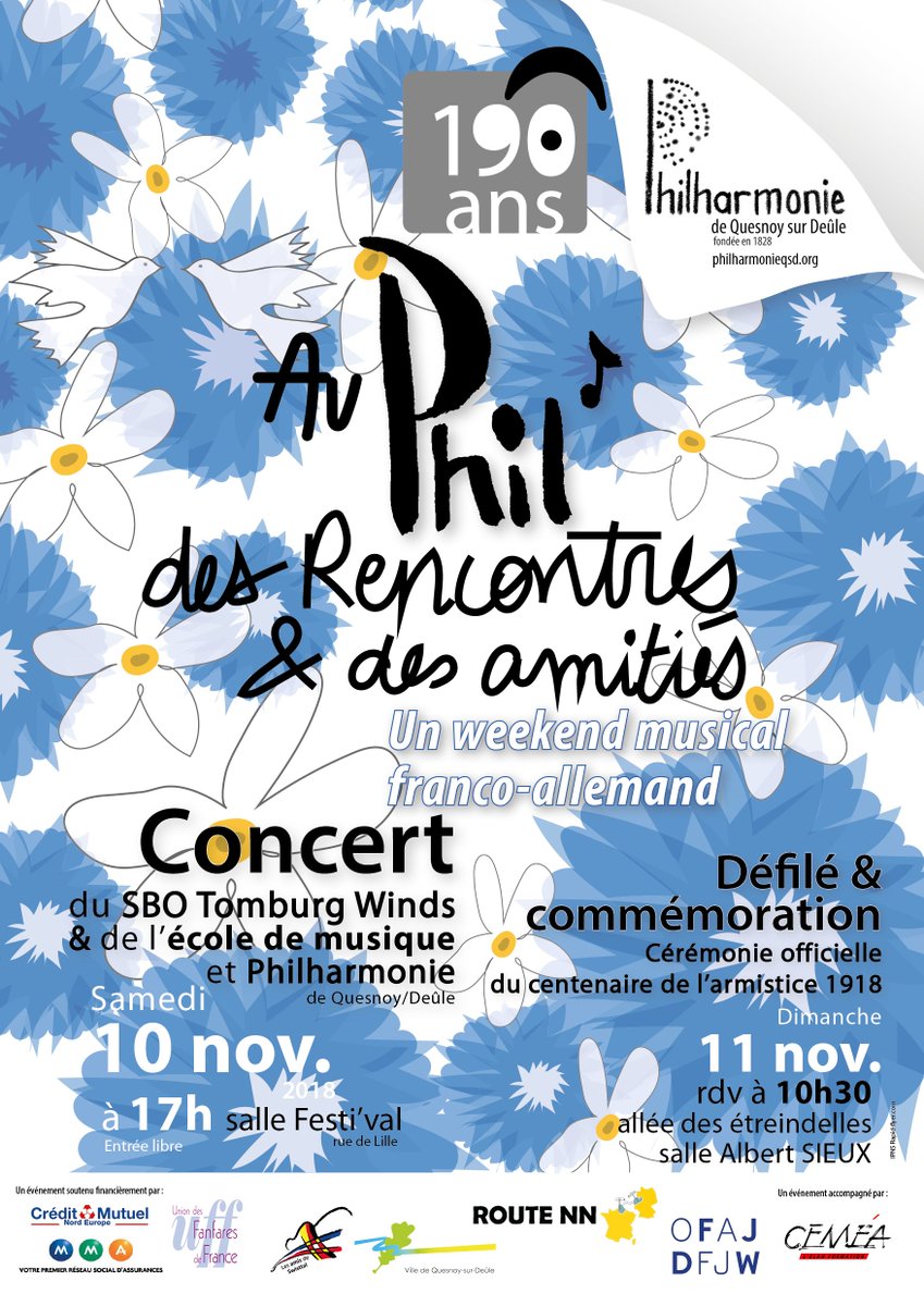 Les Ceméa à travers l'initiative #RouteNN <a href="/ofaj_dfjw/">🇫🇷 OFAJ_DFJW 🇩🇪</a> soutiennent et accompagnent <a href="/philharmonieqsd/">philharmonie-qsd</a> dans l’organisation d’une rencontre interculturelle avec l’orchestre allemand SBO Tomburg Winds, formation musicale de Rhénanie du Nord Westphalie. shar.es/aa1Ewo