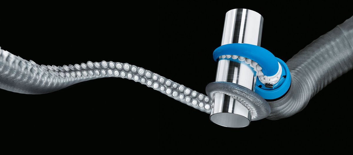 AFC_Components's tweet photo. #Festo #OctopusGripper- Unique combination of force fitting & vacuum.
Consisting a #Bionic gripper of soft silicone, which can be #pneumatically controlled. If compressed air is applied to it, the tentacle bends inwards & wraps gently around the respective item being gripped. https://t.co/MZNnyizW3v