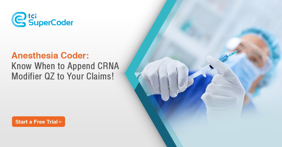 supercodergirl's tweet image. #AnesthesiaCoder: Q mods can make all the difference for claims! Know the rules. Start a free trial: bit.ly/2D6H6Tl
#medicalcoding #MedicalCoder #HealthCareProfessional #HealthCare #Coding #ICD10CM #MedicalBilling #Anesthesia