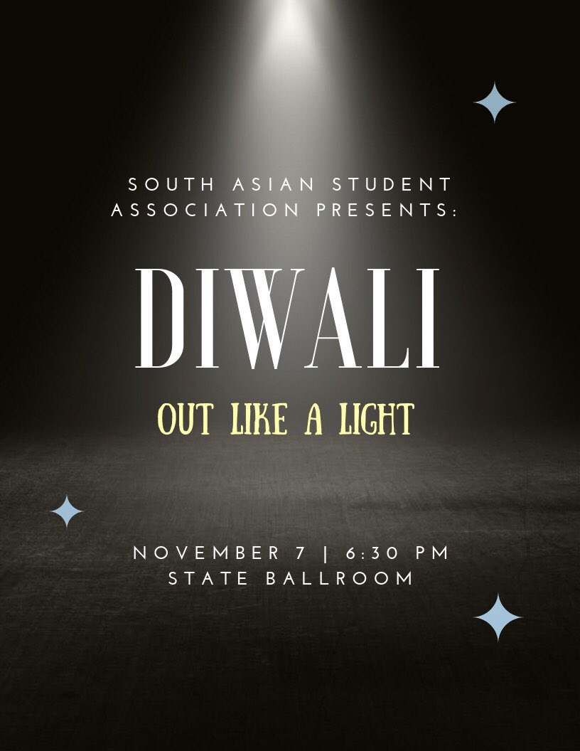 Happy Diwali! Today’s the day, so don’t forget to come out to the ballrooms tonight for our Diwali banquet.