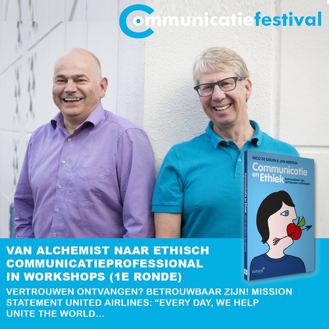 Op 15-11 gaat blogger, docent en spreker <a href="/janmerton/">Jan Merton</a> in op de 'ethiek van de communicatie'. Samen met <a href="/Nicodeleeuw1964/">Nico de Leeuw</a> geeft hij een verdiepende workshop! ow.ly/TFxw30mwTI6 Nieuwsgierig? Kaarten bestel je via ow.ly/yHAf30mwTIH #commfest2018 #whatsnews #communicatie