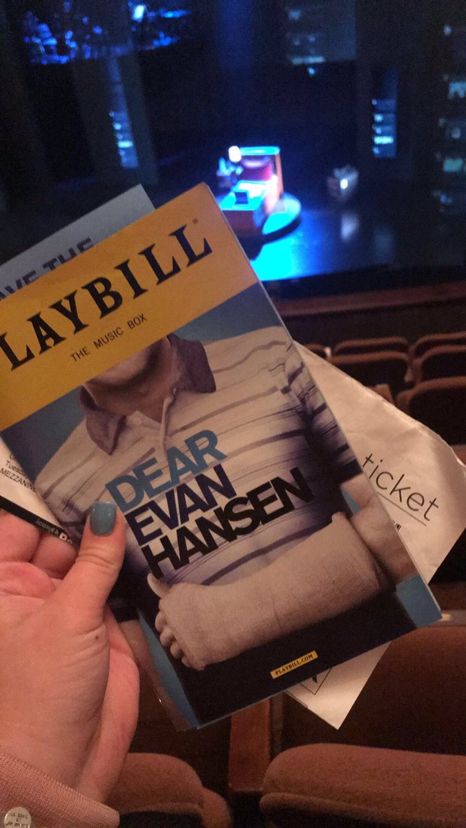calliedecorte's tweet photo. One year ago today I saw a show that completely changed my life. This show brought me closer with my family, has shown me who my real friends are and most importantly taught me that today at least I’m me and that’s enough.
So thank you, Evan Hansen.
#YouWillBeFound https://t.co/yksDMhkhSx