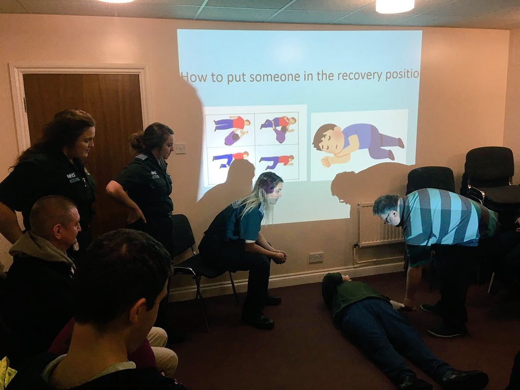We had the honour of speaking to the charity @mylifemychoice1 . A privilege to have been invited, meet some amazing individuals & share with them why we choose the ambulance service. We also used the opportunity to practice some first aid tips! #publichealtheducation