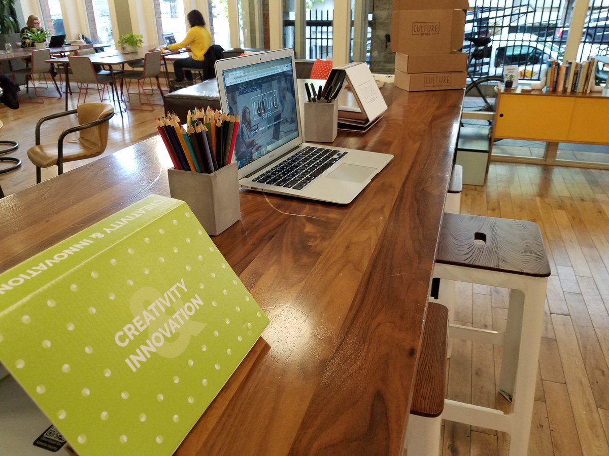 Hosted a fun pop up today @WeWork Holyoke and ran a segment from our 'Groan-Free Decisions' Box on the myths of consensus decision making. Thanks to those of you who came out and @WeWork for being a community building partner! #popup #culturebites #groanfreedecisions #worklife