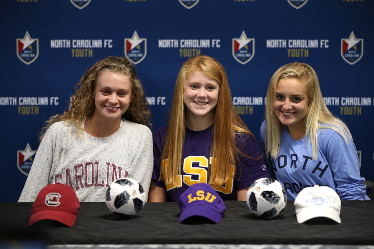 NCFC_Youth's tweet photo. Happy #NationalSigningDay to all our players that have committed to playing at the collegiate level!

Today we were pleased to recognize 5 of our college commits that are graduating early in the company of their families and teammates!

📸 | https://t.co/IpuJyfYxbC https://t.co/y3Moxn5hxz
