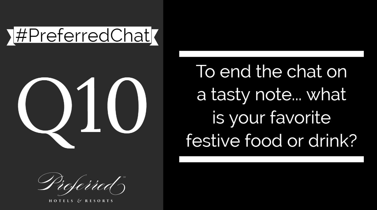 TraverseEvents's tweet image. Q10: To end the chat on a tasty note... what is your favourite festive food or drink?
#PreferredChat