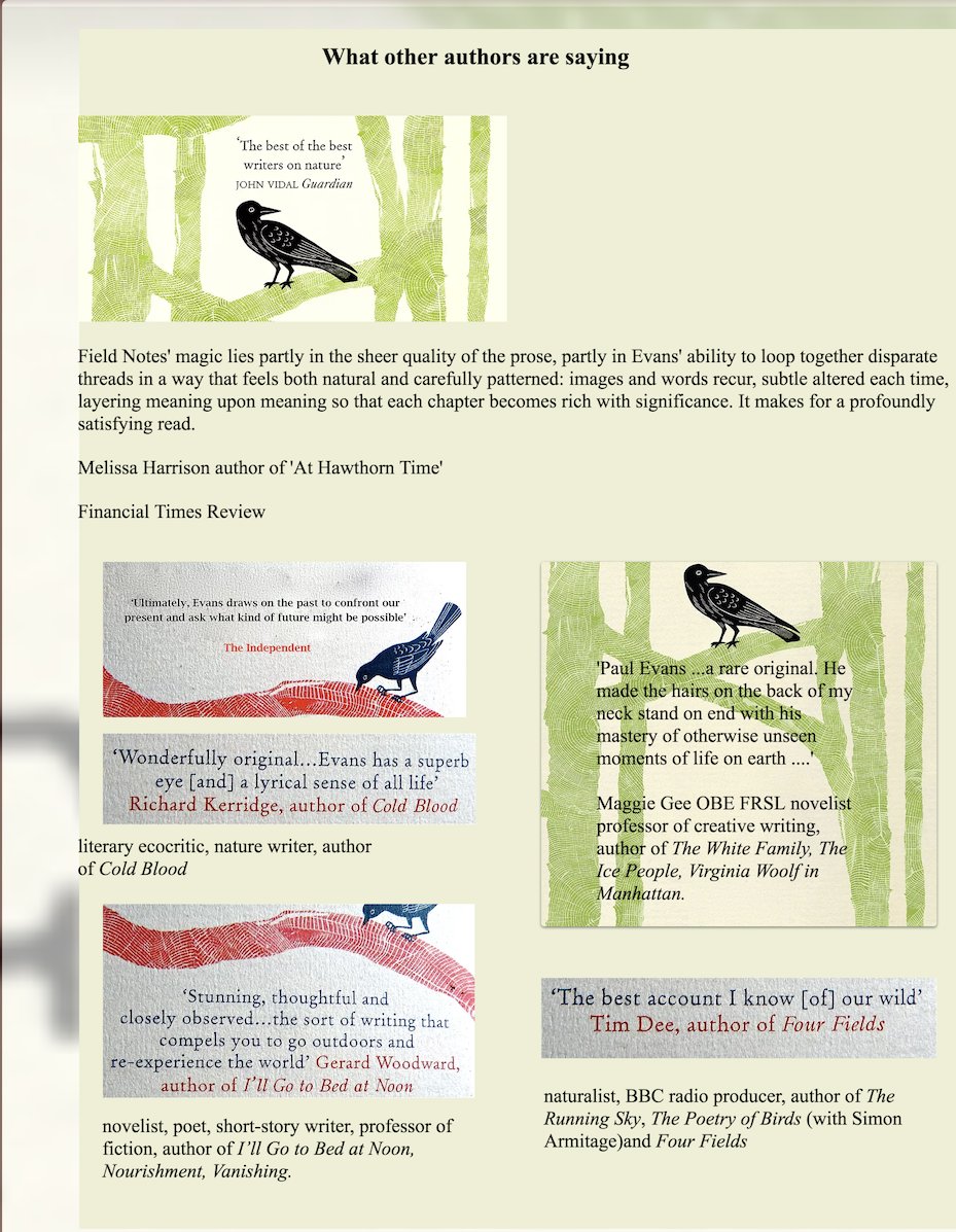 EvansFieldNotes's tweet image. Field Notes From The Edge 'is a life’s journey into Nature and a must-read for any nature-lover....' paulevanswenlockedge.com/copy-of-field-… … @Rider_Books @PenguinRHUK @DrPaulEvans1 @Varvera #Books #Nature #Wildlife #Travel #UK #NaturalHistory